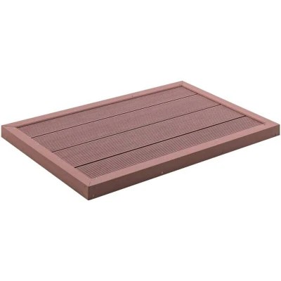 Image of vidaXL Floor Element for Solar Shower Brown 101x63x55 cm WPC