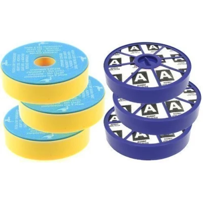 Image of First4spares Washable Pre Motor Filters and Post Allergy HEPA Kit for Dyson DC05 DC08 Vacuum Cleaners (3 of Each)