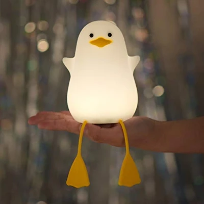 Image of YuanDian Cute Duck Night Light, Gifts for Women Teen Girls Baby,Night Lights Kids Bedroom, Christmas Seagull Chick Silicone Nightlights Children Toddler.