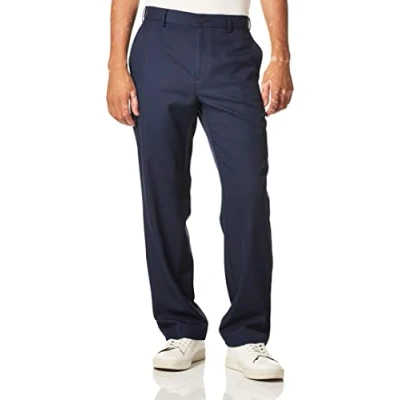 Image of PGA TOUR Men&#039;s Flat Front Golf Pant with Expandable Waistband, Black Iris, 34W x 30L