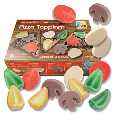 Image of Yellow Door Pizza Toppings Sensory Play Stones