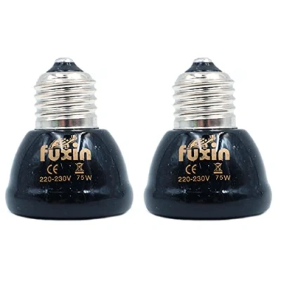 Image of ANCLLO E27 Bulb Far Infrared Ceramic Pet Heating Lamp for Lizard Fruit Spider Reptile Box Warmer Bulbs 75W