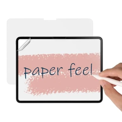 Image of kwmobile Paper Feel Screen Protector Compatible with Apple iPad Pro 13&quot; (2024) Fingerprint Scratch Resistant Like For Writing and Sketching
