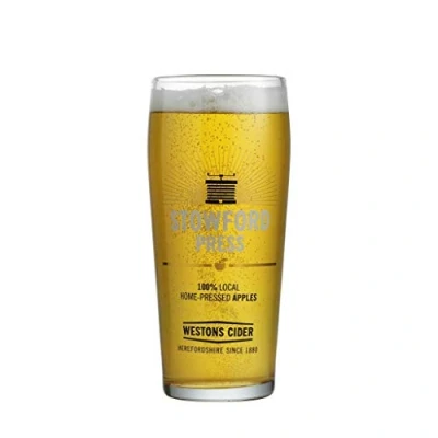 Image of Stowford Press Personalised Half Pint Cider Glass Enter Your Own Custom Text