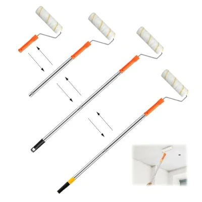 Image of Nadiaen Extended Detachable Pole Handle,Long Paint Roller,Ceiling Roller,Home Wall Painting Long Roller for Painting,Long Handled Roller,Wall and Ceiling Mural Brush