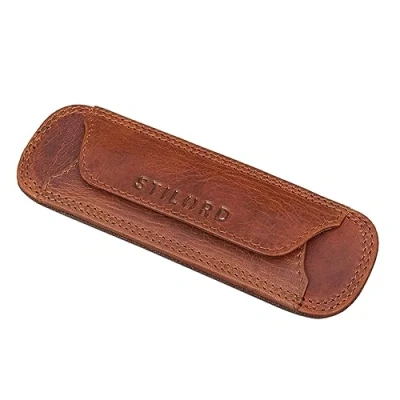 Image of STILORD Shoulder pad Leather with Press Studs for Strap Belt Padding Protector Padded Bag Genuine Vintage, Colour:Kara Cognac
