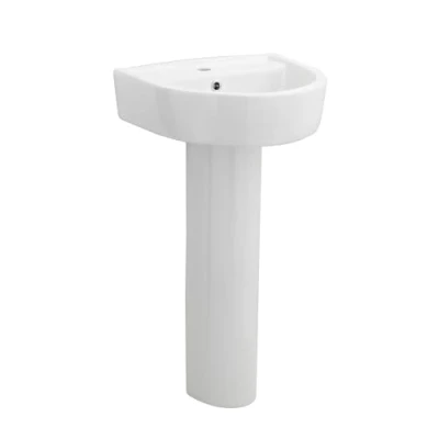 Image of 1 Tap Hole Basin &amp; Full Pedestal 420mm