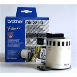 Image of Brother Paper Labelling Tape 62mm x 15.24m Black on Clear DK22113