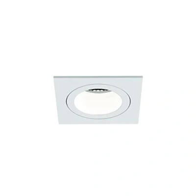 Image of Astro Pinhole Slimline Square Fixed Fire Rated IP65 Bathroom Downlight (Matt White), GU10 LED Lamp, Designed in Britain 1434002 3 Years Guarantee