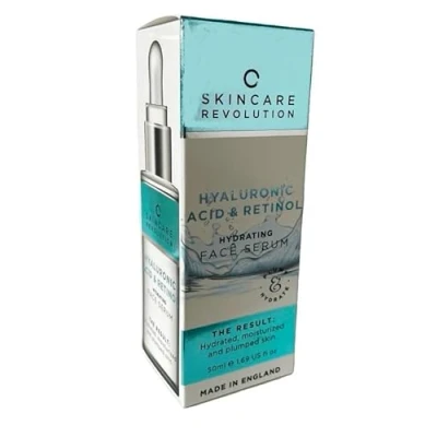 Image of Skincare Revolution Hyaluronic Acid &amp; Retinol Hydrating Face Serum 50ml