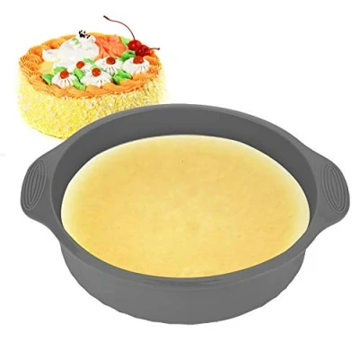 Image of 9 Inch Cake Tin, Silicone Moulds for Baking, Molds Round Mould Pans Tins Baking Oven Microwave Dishwasher