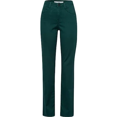 Image of BRAX Women&#039;s Style Carola Winter Dream Pants, Dark Malachite, 32W x 32L