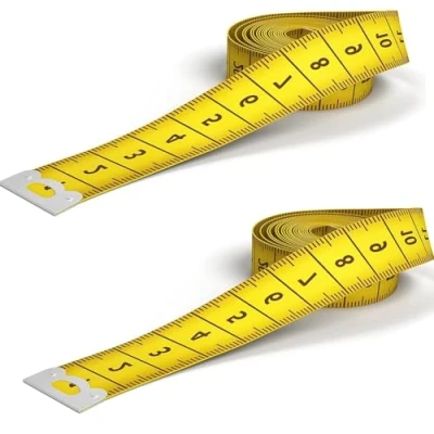 Image of 2 Volumes Tape Measure Body 200 cm / 79 Inches, Tailor&#039;s Double Sided Measuring Flexible Cutter with Button for Households Craftsmen Tailors