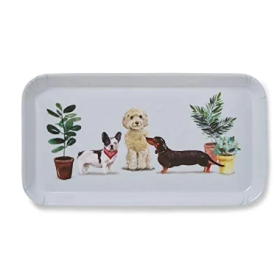Image of Cooksmart British Designed Small Serving Tray Dinner for Multiple Uses Around The Home Trays Food Or Drinks Curious Dogs