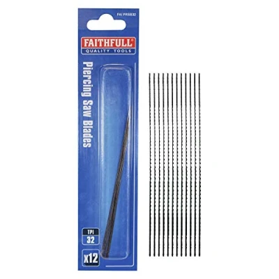 Image of Faithfull Piercing Saw Blades (12) 32 Tpi