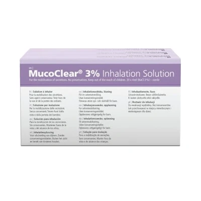 Image of PARI MucoClear 3% Inhalation Solution Pack of 20 Mucus Relief &amp; Easy Expectoration from Sinuses Lungs Sterile, Preservative Free Suitable for All Ages