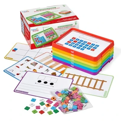 Image of Learning Resources Advancing Phonics Word Work Small Group Set, Ages 5+, Magnetic Letter Tiles, Trays, Primary School Manipulatives, Phonemic Awareness, Classroom Essentials