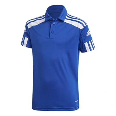 Image of adidas Unisex Kids Squadra 21 Polo Shirt (Short Sleeve), Royal Blue / White, 7 8 Years
