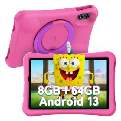 Image of UMIDIGI Kids Tablet 10.1 Inch, for Android 13, G2 Tab Tablets, 8GB+64GB/TF 1TB, WiFi 6/Bluetooth5.0, Parental Controls Children Tablet, 6000mAh, 8MP Dual Camera, Kid Proof Case, Pink