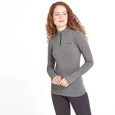 Image of TOG24 Snowdon Women&#039;s Zip Neck Base Layer, Ultra Warm Supersoft Temperature Regulating Thermal Underlayer, Anti Chafe Seams Quick Moisture Wicking, Perfect for Running Hiking Biking Camping Skiing