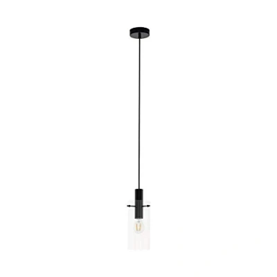 Image of Eglo Montefino Steel Pendant Light, 60 W, Black