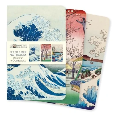 Image of Japanese Woodblocks Set of 3 Mini Notebooks (Mini Notebook Collections)