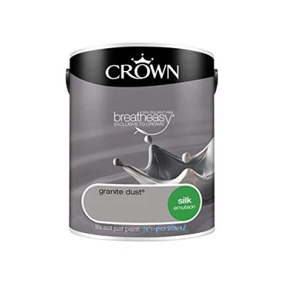 Image of Crown 5 litres Granite Dust Silk Emulsion Paint