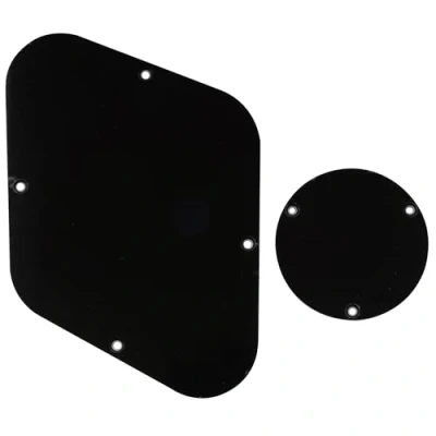 Image of Musiclily LP Control Back Plate and Rear Toggle Switch Cover Set for USA Les Paul Electric Guitar, 3Ply Black