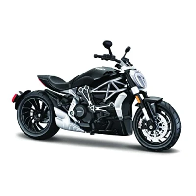 Image of Maisto Ducati Diavel S: 1:12 Scale Motorcycle Model with Suspension and Folding Side Stand, 17 cm, Black (5 20101), Medium