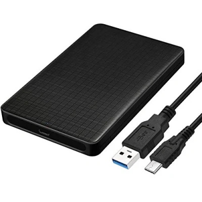 Image of Cablecc USB C Type to 2.5 Inch SATA SSD HDD External Hard Disk Enclosure for Laptop &amp; PC