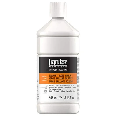 Image of Liquitex Acrylic Mediums, Soluvar Varnish Gloss, 32 oz.
