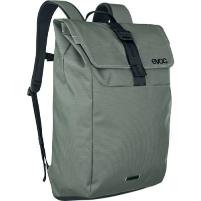 Image of EVOC DUFFLE BACKPACK 26, Rucksack (wasserfestes und 100% PVC freies Tarpualin, Deckel mit Aluminium Hakenverschluss, Volumen: 26l, Gewicht: 875 g, Maße: 50 x 31 17 cm), Dark Olive/Black