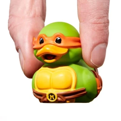 Image of TUBBZ Mini Michelangelo Collectible Vinyl Rubber Duck Figure Official TMNT Merchandise Action TV, Movies &amp; Video Games