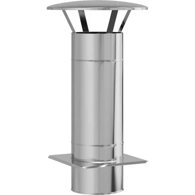Image of vidaXL Chimney Extension Silver 35 x 65 cm Stainless Steel