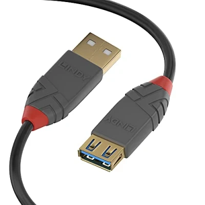 Image of LINDY 36762 USB 3.2 Type A to Extension Cable, Anthra Line Black, 2m