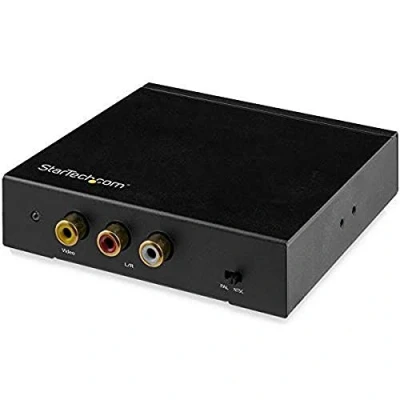 Image of StarTech.com HD2VID2 HDMI to RCA Converter Box with Audio, Composite Video Adapter, NTSC/PAL, 1080p
