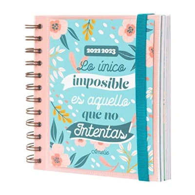 Image of Grupo Erik: Official Amelie Nature Diary 2022 2023 Back To School 11 Months Academic Day Page August June Mid Year With Stickers Cute Stationery