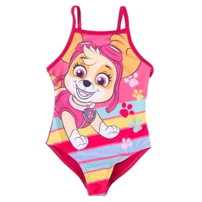 Image of Paw Patrol Swimming Costume for Girls Skye Children&#039;s Pink (DE/NL/SE/PL, Numerical, 98, 104, Regular, Pink)