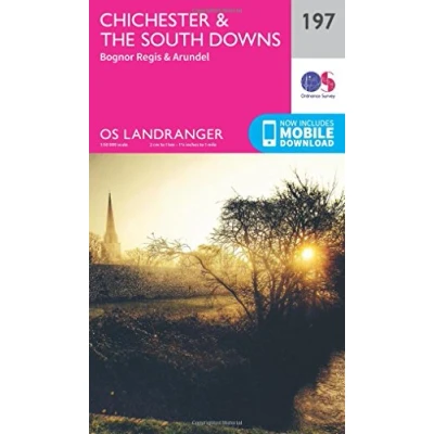 Image of Landranger 197 Chichester &amp; The South Downs Map With Digital Version