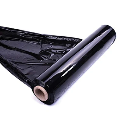 Image of Black Heavy Duty Pallet Shrink Stretch Wrap Strong Cast Parcel Packaging Cling Film 400mm x 150m (6 Rolls)
