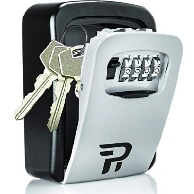 Image of Key Lock Box for Outside Rudy Run Wall Mount Lockbox House Keys Outdoor Combination Hiders to Hide a Waterproof Safe Storage