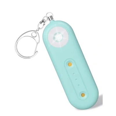 Image of ROTOPATA Personal Alarm Safety Keychain for Women, Loud 130DB Self Defence Rape Alarm, Rechargeable Panic Attack Security Siren with LED Strobe Light Elderly (Light Blue)