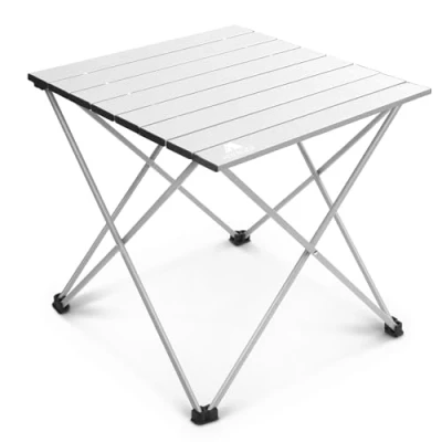 Image of Voyager Camping Table Foldable Outdoor with Adjustable Height, Extra Storage, Quick Setup, Lightweight &amp; Durable Compact for Camping, Picnic Travel large 49x46x40cm