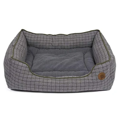 Image of Petface Moss Green Square Dog Bed, Small
