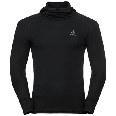 Image of Odlo Men Functional long sleeve shirt with facemask ACTIVE WARM ECO, black, M