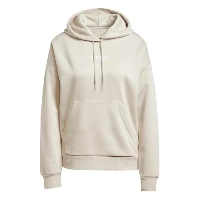 Image of adidas Women&#039;s ESSENTIALS LINEAR FLEECE HOODIE, warm clay/white, S