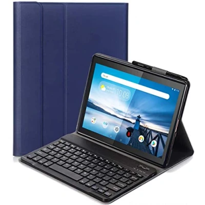 Image of C/N Keyboard Case for Lenovo Tab M10 TB X605/TB X505 (QWERTY Layout) Ultra Slim Flip with Removable Wireless Stand Cover X605F/L X505F/L 10.1 Inch, Blue