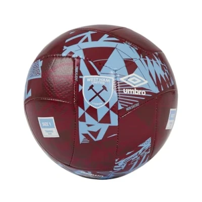 Image of Umbro 24/25 Neo Swerve West Ham United FC Mini Football (1) (Cerulean/White/New Claret)