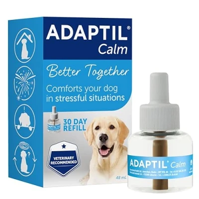 Image of 30 Day Refill For Adaptil Calm Home Diffuser Dogs 1 Dog Calming Plug In Pheromone To Help Reduce Anxiety And Stress Pet Helps Stay Calmer