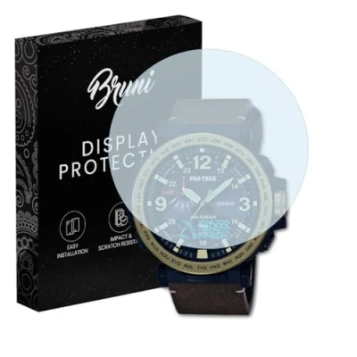 Image of Bruni Screen Protector compatible with Casio PRG 600YL 5ER Film, crystal clear Protective Film (2X)